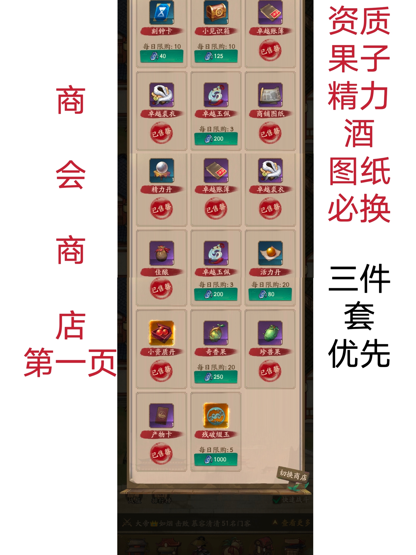 《叫我大掌柜》新手玩家常规商铺兑换指南，帮你轻松掌握交易要点