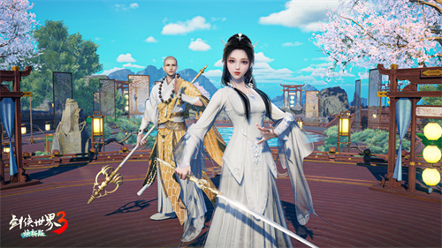 由骆歆与璟天领衔的“名人剑侠团”助力新版本《剑侠世界3》的公测，正式开启！