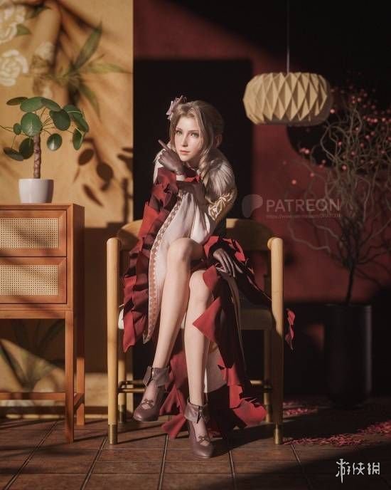 《最终幻想7》中的尤菲最新渲染作品：变身为一只萌趣十足的圣诞小驯鹿！

