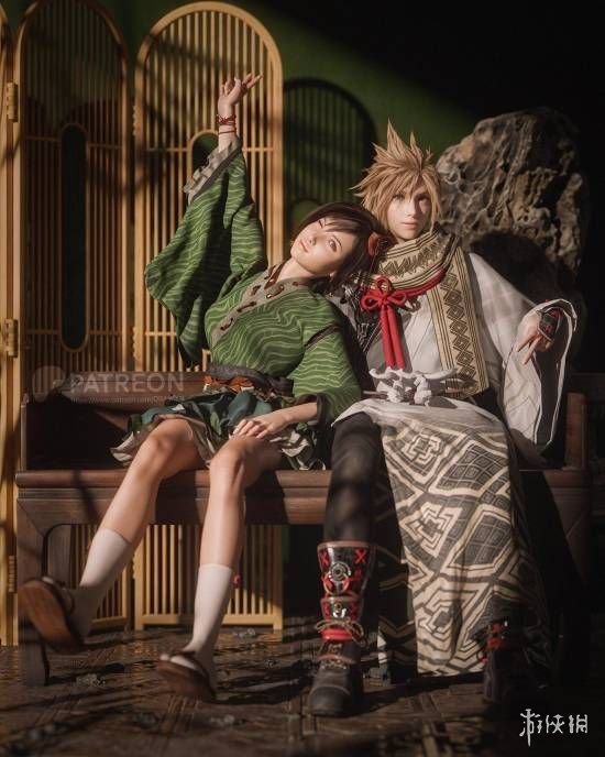 《最终幻想7》中的尤菲最新渲染作品：变身为一只萌趣十足的圣诞小驯鹿！

