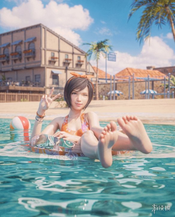 《最终幻想7》中的尤菲最新渲染作品：变身为一只萌趣十足的圣诞小驯鹿！

