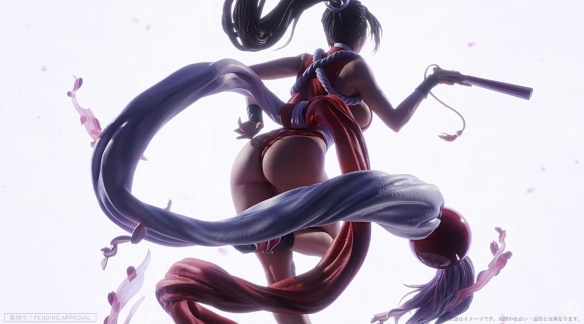 不知火舞经典原皮1/4比例雕像：极致厚重的胸围感，令人窒息的逼真肉感

