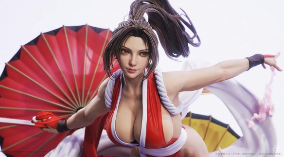 不知火舞经典原皮1/4比例雕像：极致厚重的胸围感，令人窒息的逼真肉感

