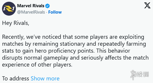 《漫威争锋》引入全新对战监测功能并对熟练度体系进行了调整!
《漫威争锋》引入全新对战监测功能并对熟练度体系进行了调整!