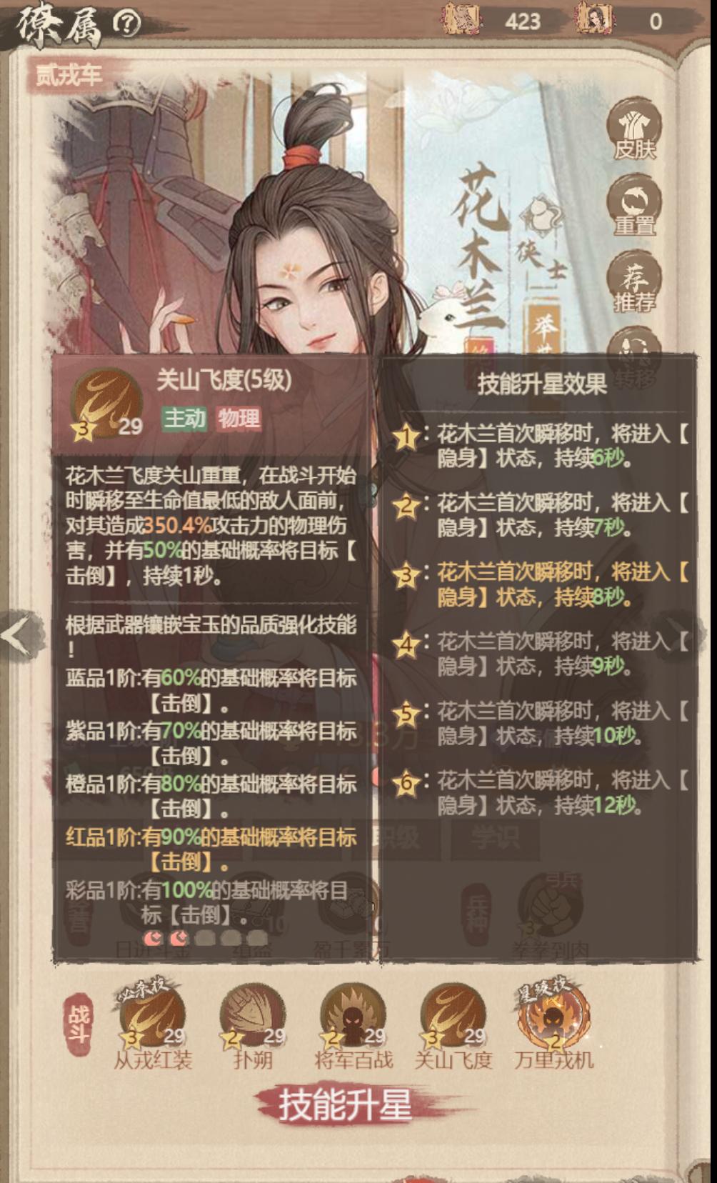 《这城有良田》中花木兰的核心定位和技能详细分析