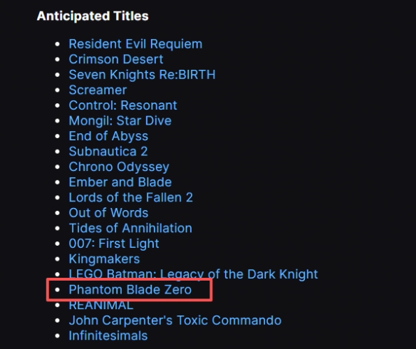 《影之刃零》被Epic列为备受期待的游戏之一,业内爆料可能与《堡垒之夜》展开合作联动。 《影之刃零》被Epic列为备受期待的游戏之一,业内爆料可能与《堡垒之夜》展开合作联动。