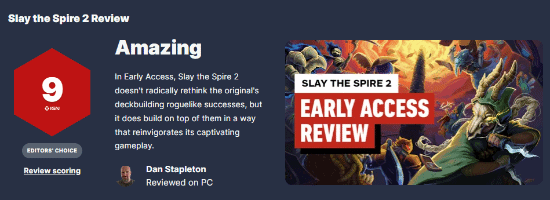 《杀戮尖塔2》获IGN打出9分:在经典框架基础上的巧妙延伸! 《杀戮尖塔2》获IGN打出9分:在经典框架基础上的巧妙延伸!