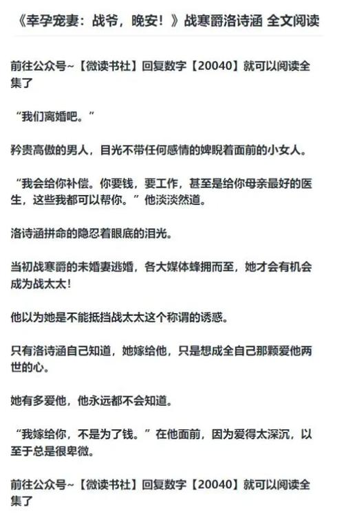 洛诗涵和战寒爵小说全文免费阅读正版