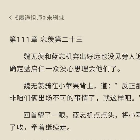 魔道祖师无删减txt下载